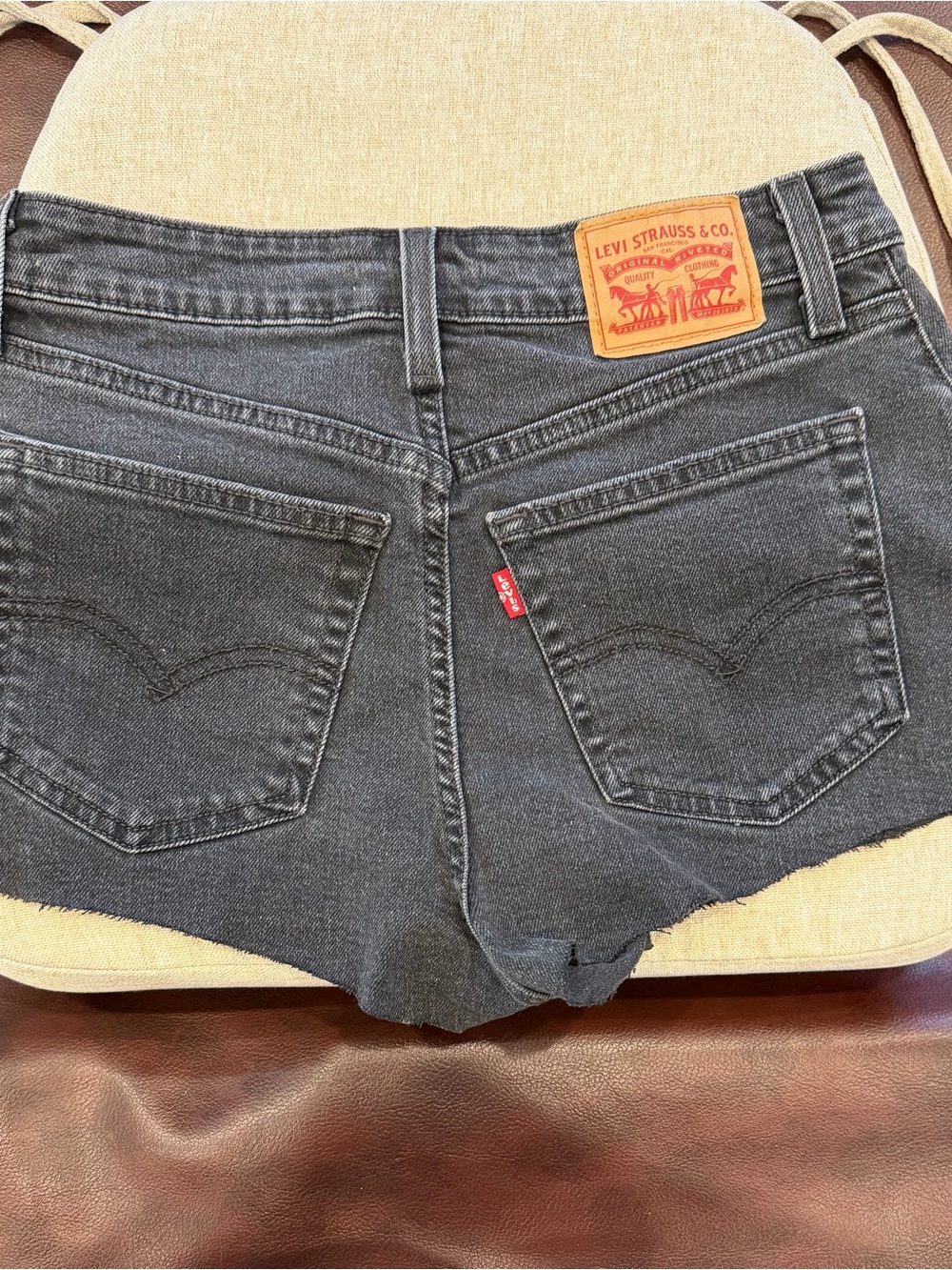Levi's Women's Black Denim Cutoff Shorts